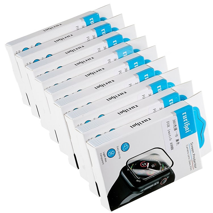 RURIHAI For Apple Watch Ultra 2 49mm / Ultra 49mm PC Protective Case All-around Bumper Protective Cover with Silk Printing HD Tempered Glass Screen Protector - Yellow