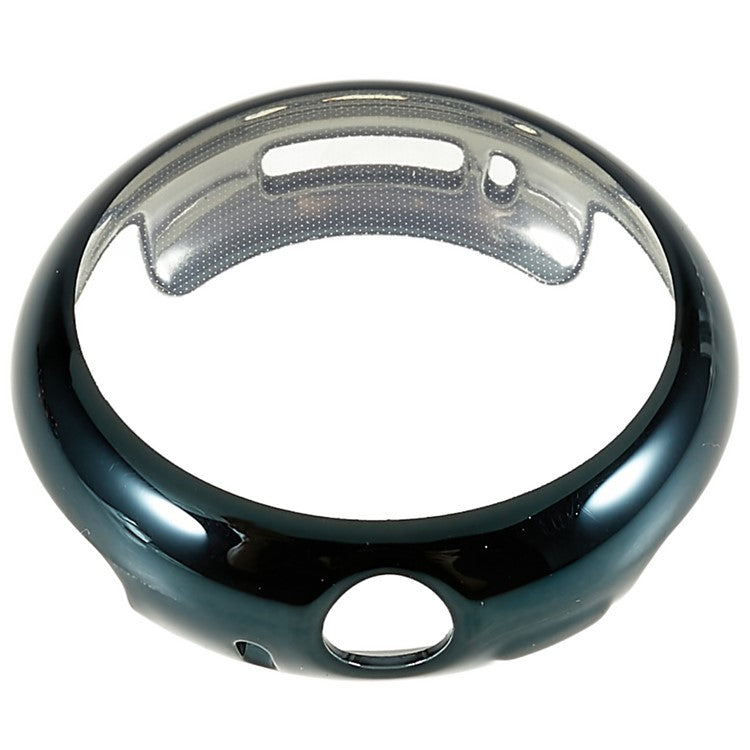 For Google Pixel Watch 2 / Pixel Watch Full Protection Soft TPU Watch Case Anti-scratch Electroplating Metal Color Frame Cover - Blackish Green