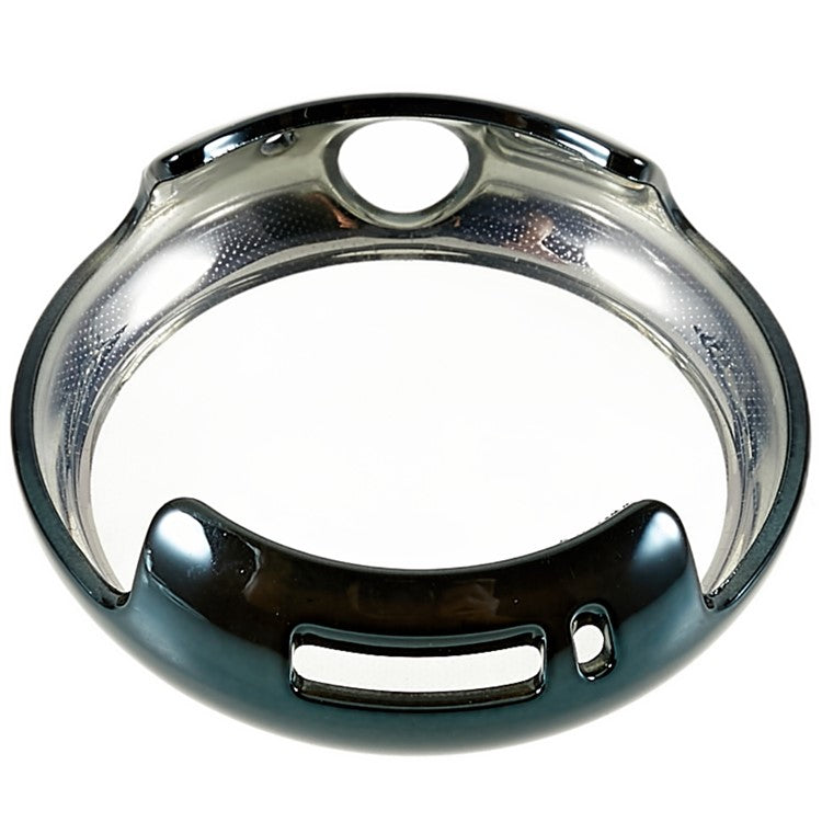 For Google Pixel Watch 2 / Pixel Watch Full Protection Soft TPU Watch Case Anti-scratch Electroplating Metal Color Frame Cover - Blackish Green