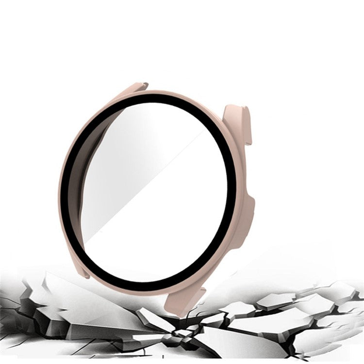 For Xiaomi Watch S2 46mm Hard PC Watch Case Tempered Glass Screen Protector Full Protection Cover - Dark Blue