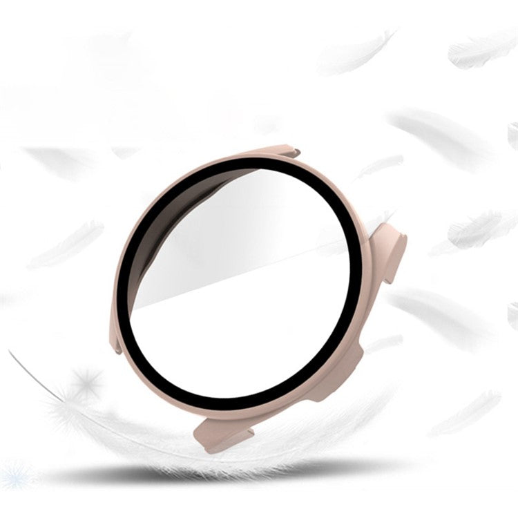 For Xiaomi Watch S2 46mm Hard PC Watch Case Tempered Glass Screen Protector Full Protection Cover - Dark Blue