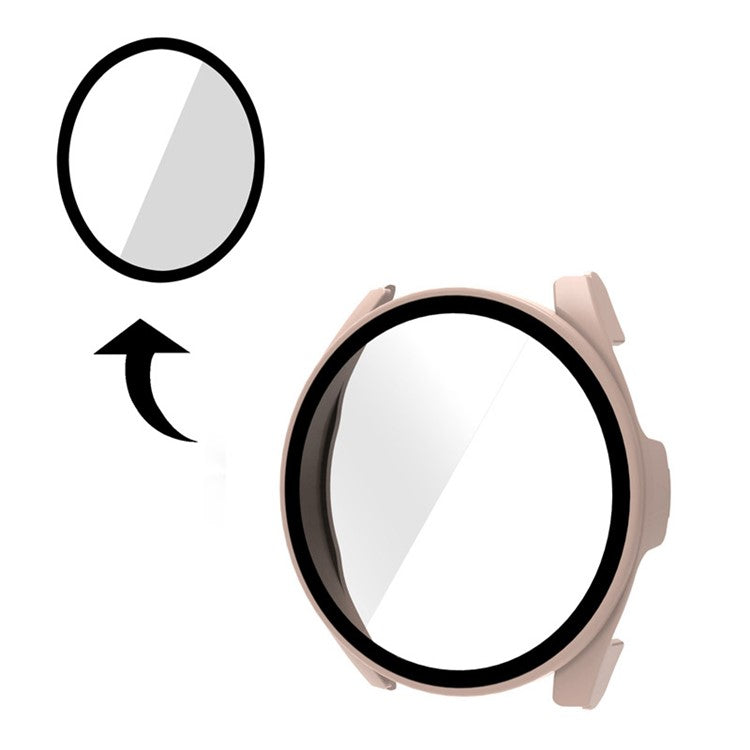 For Xiaomi Watch S2 46mm Hard PC Watch Case Tempered Glass Screen Protector Full Protection Cover - Dark Blue