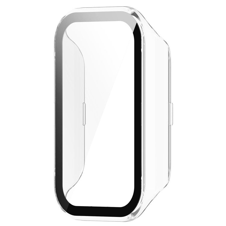 Watch Case for Xiaomi Redmi Band 2, Hard PC Full Protection Cover with Tempered Glass Screen Protector - Transparent