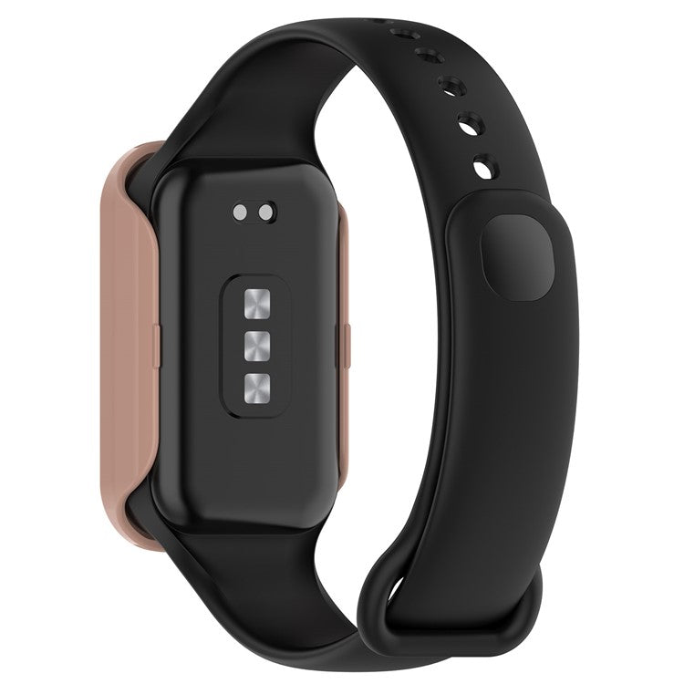 Watch Case for Xiaomi Redmi Band 2, Hard PC Full Protection Cover with Tempered Glass Screen Protector - Pink