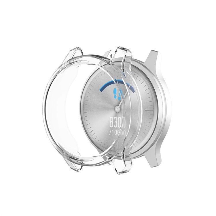 For Garmin Vivomove Luxe / Style Transparent TPU Smart Watch Frame Protective Case - Transparent