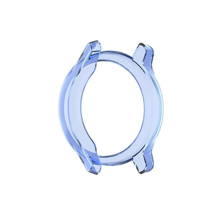 For Garmin Vivomove Luxe / Style Transparent TPU Smart Watch Frame Protective Case - Blue