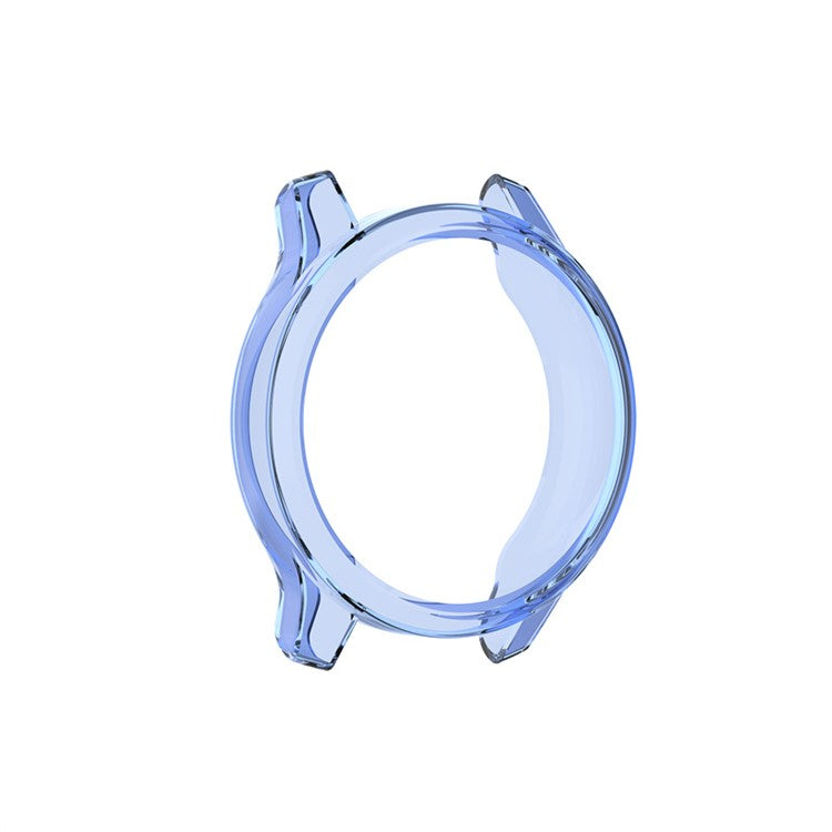 For Garmin Vivomove Luxe / Style Transparent TPU Smart Watch Frame Protective Case - Blue
