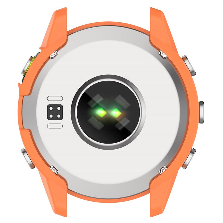 For Garmin MARQ (Gen 2) Anti-scratch Watch Case PC Protective Frame with Scale - Orange