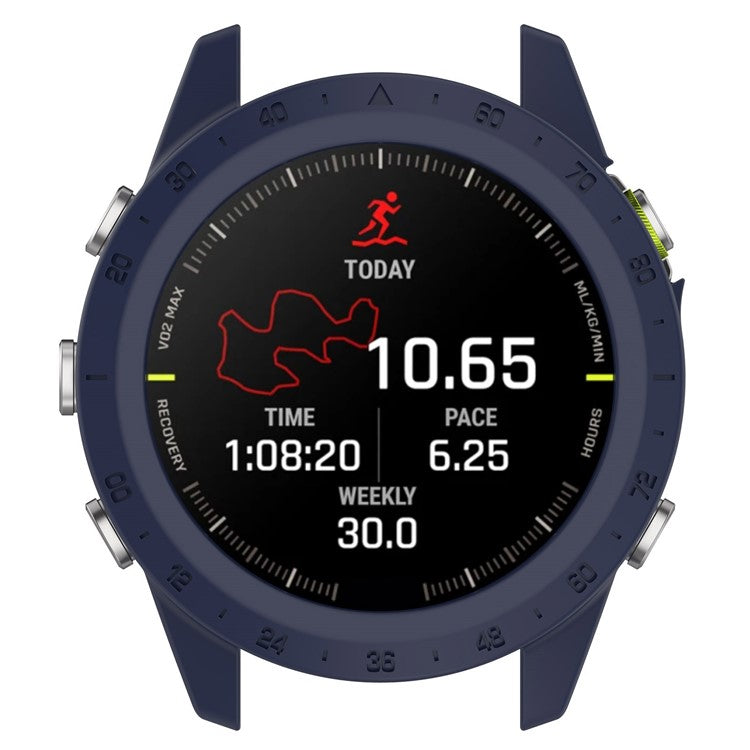 For Garmin MARQ (Gen 2) Anti-scratch Watch Case PC Protective Frame with Scale - Midnight Blue