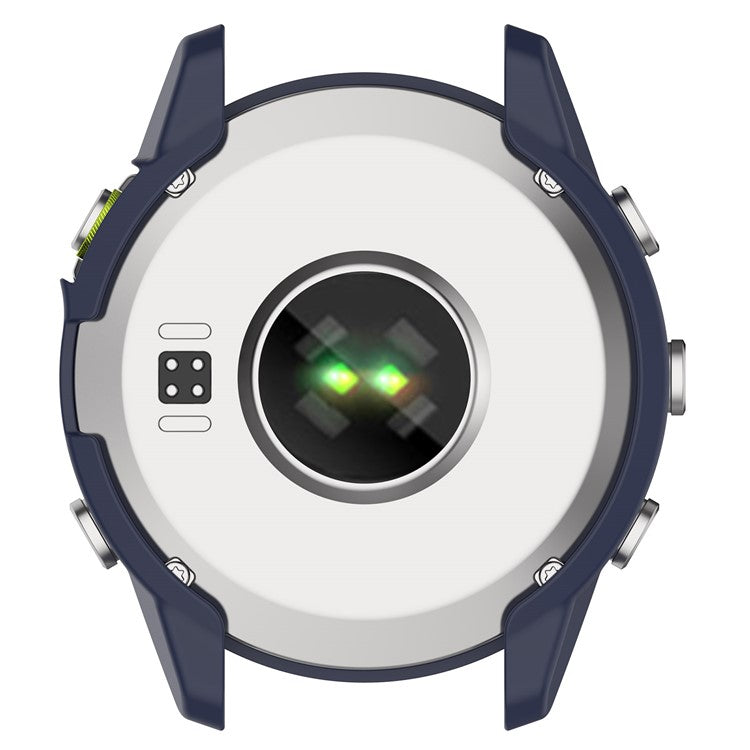 For Garmin MARQ (Gen 2) Anti-scratch Watch Case PC Protective Frame with Scale - Midnight Blue