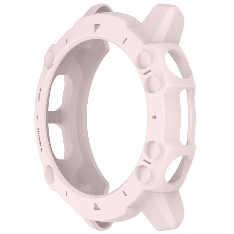 For Huami Amazfit Falcon Soft TPU Protective Watch Case Hollow Rugged Protective Cover - Light Pink