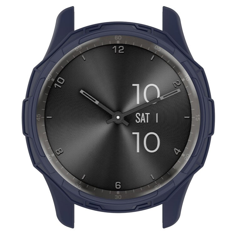 For Garmin vivomove Trend Drop-proof TPU Watch Case Hollow Bumper Frame Cover - Midnight Blue