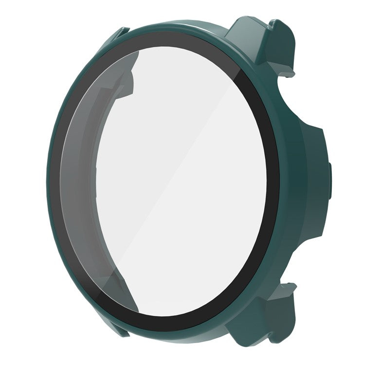 For Coros Pace 2 All Around Hard PC Watch Case with Built-in Tempered Glass Screen Protector - Pine Needle Green