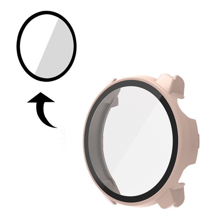 For Coros Pace 2 All Around Hard PC Watch Case with Built-in Tempered Glass Screen Protector - Transparent