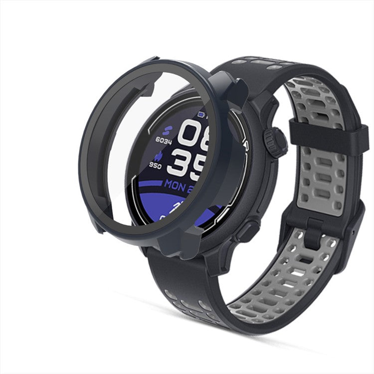 For Coros Pace 2 All Around Hard PC Watch Case with Built-in Tempered Glass Screen Protector - Transparent