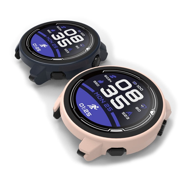 For Coros Pace 2 All Around Hard PC Watch Case with Built-in Tempered Glass Screen Protector - Transparent