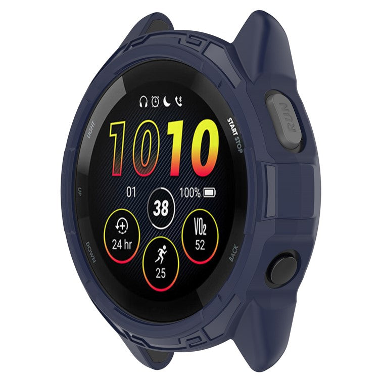 For Garmin Forerunner 265S Anti-collision Soft TPU Watch Case Anti-drop Protective Frame - Midnight Blue