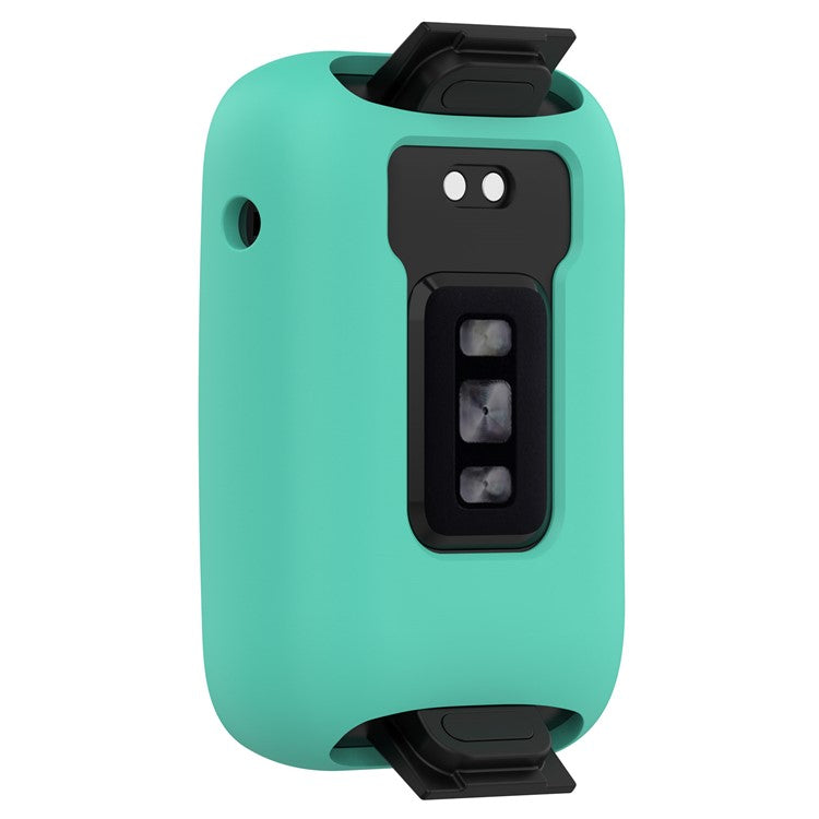 For Xiaomi Mi Band 7 Pro Silicone Case Smart Watch Protective Cover Half Hollow Watch Case - Light Green