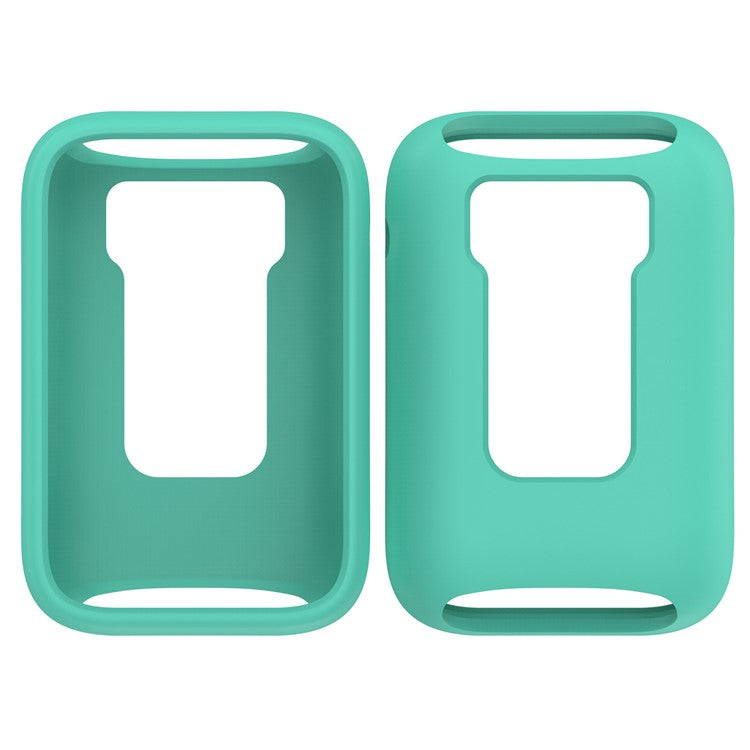 For Xiaomi Mi Band 7 Pro Silicone Case Smart Watch Protective Cover Half Hollow Watch Case - Light Green