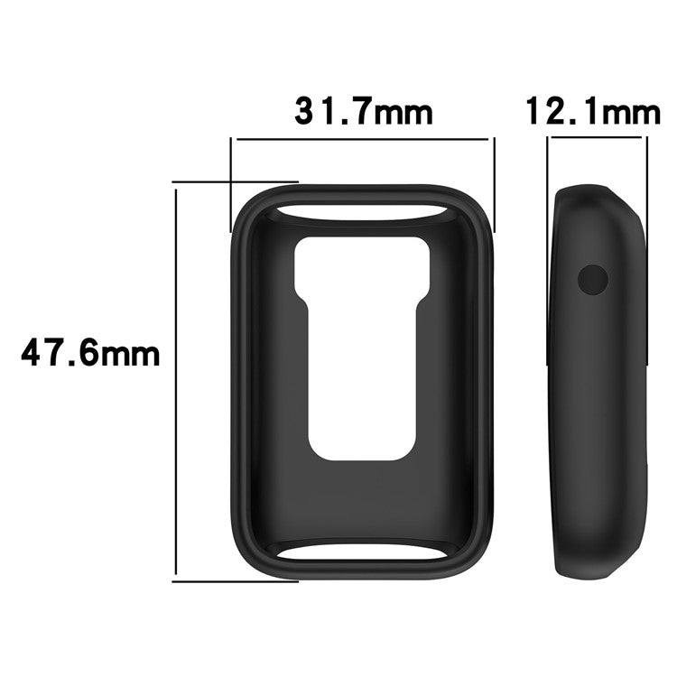 For Xiaomi Mi Band 7 Pro Silicone Case Smart Watch Protective Cover Half Hollow Watch Case - Light Green