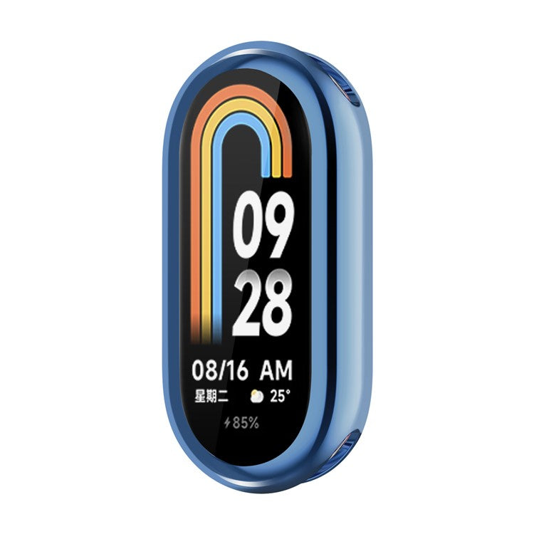 For Xiaomi Smart Band 8 Electroplating TPU Cover Full Protection Watch Case - Blue