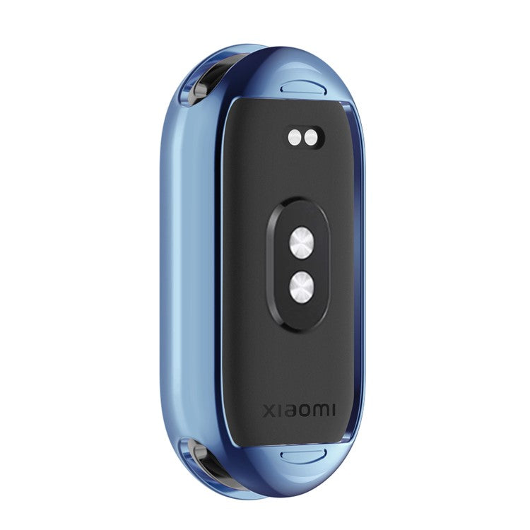For Xiaomi Smart Band 8 Electroplating TPU Cover Full Protection Watch Case - Blue