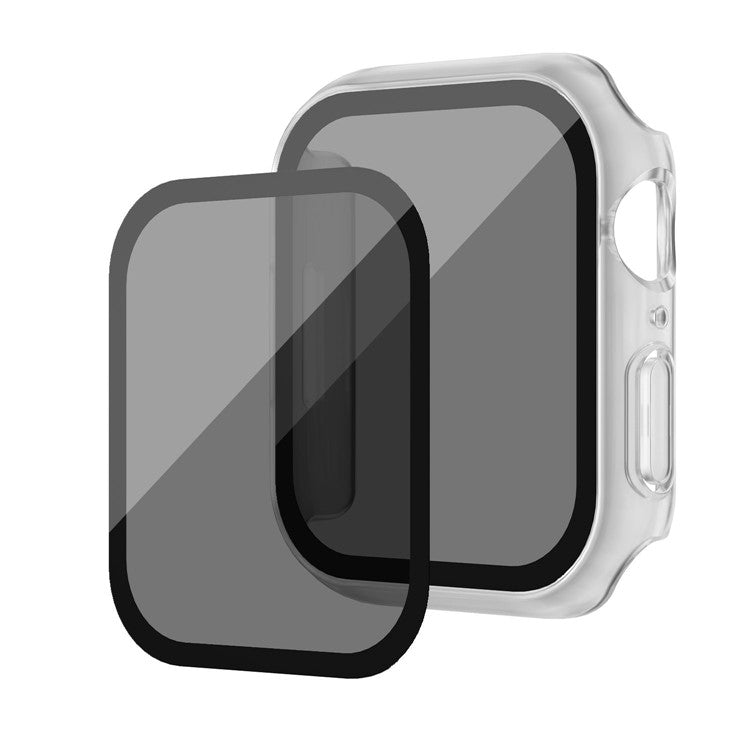 For Apple Watch Series 6 / 5 / 4 / SE / SE (2022) 40mm Matte PC Watch Case with Anti-spy Tempered Glass Film - Transparent
