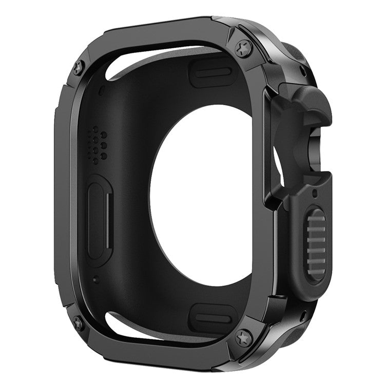 Watch Case for Apple Watch Series 9 / 8 / 7 41mm / 6 5 4 SE (2022) SE 40mm TPU+PC Shockproof Frame Cover - Black