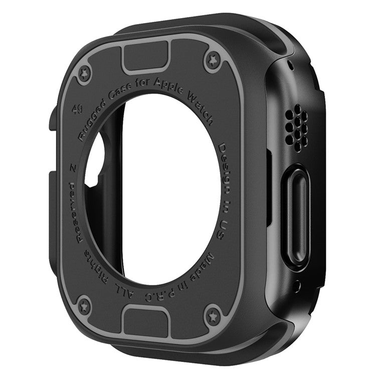 Watch Case for Apple Watch Series 9 / 8 / 7 41mm / 6 5 4 SE (2022) SE 40mm TPU+PC Shockproof Frame Cover - Black