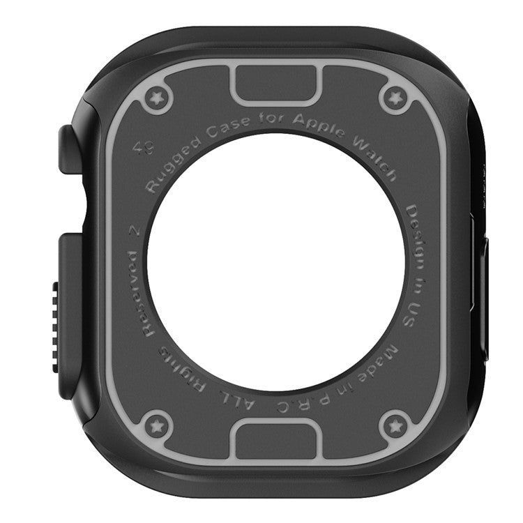 Watch Case for Apple Watch Series 9 / 8 / 7 41mm / 6 5 4 SE (2022) SE 40mm TPU+PC Shockproof Frame Cover - Black