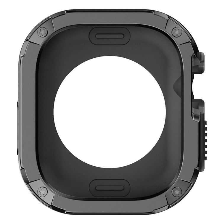 Watch Case for Apple Watch Series 9 / 8 / 7 41mm / 6 5 4 SE (2022) SE 40mm TPU+PC Shockproof Frame Cover - Black