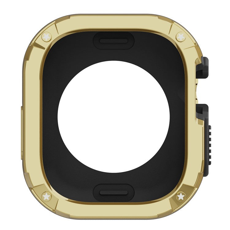 Watch Case for Apple Watch Series 9 / 8 7 41mm / 6 5 4 SE (2022) SE 40mm TPU+PC Shockproof Frame Cover - Gold