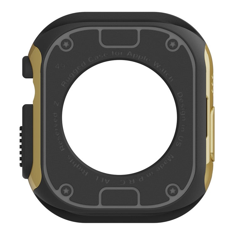 Watch Case for Apple Watch Series 9 / 8 7 41mm / 6 5 4 SE (2022) SE 40mm TPU+PC Shockproof Frame Cover - Gold