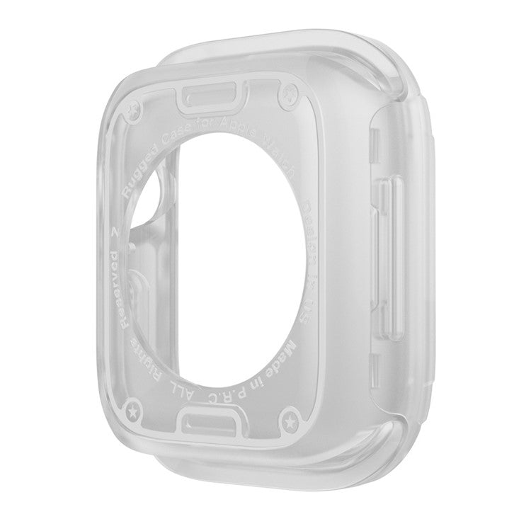 For Apple Watch Series 6 5 4 SE SE (2022) 44mm / 9 / 8 / 7 45mm Watch Case TPU+PC Anti-drop Cover - Transparent