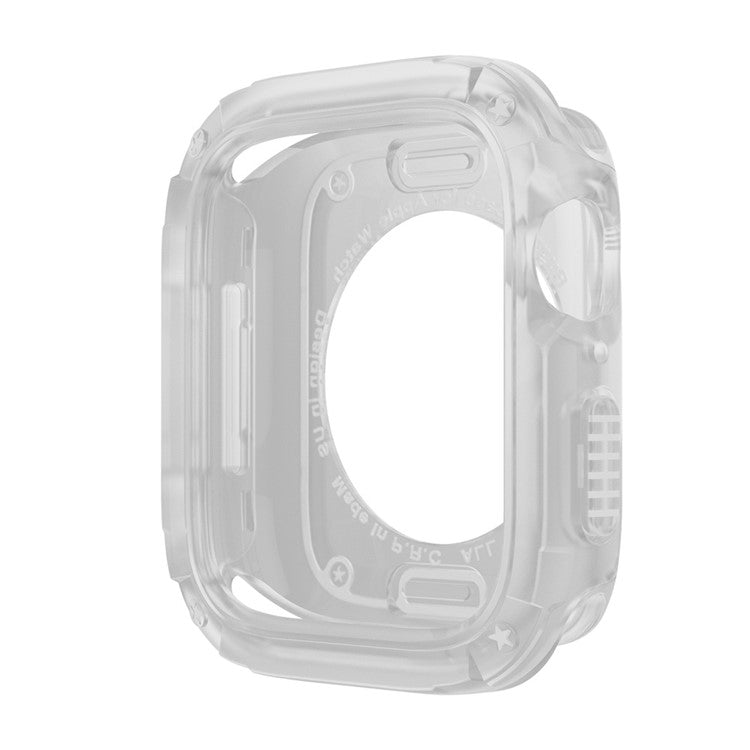 For Apple Watch Series 6 5 4 SE SE (2022) 44mm / 9 / 8 / 7 45mm Watch Case TPU+PC Anti-drop Cover - Transparent