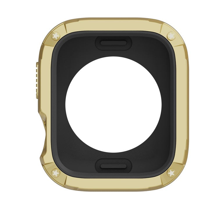 For Apple Watch Series 6 5 4 SE SE (2022) 44mm / 9 / 8 / 7 45mm Watch Case TPU+PC Anti-drop Cover - Gold