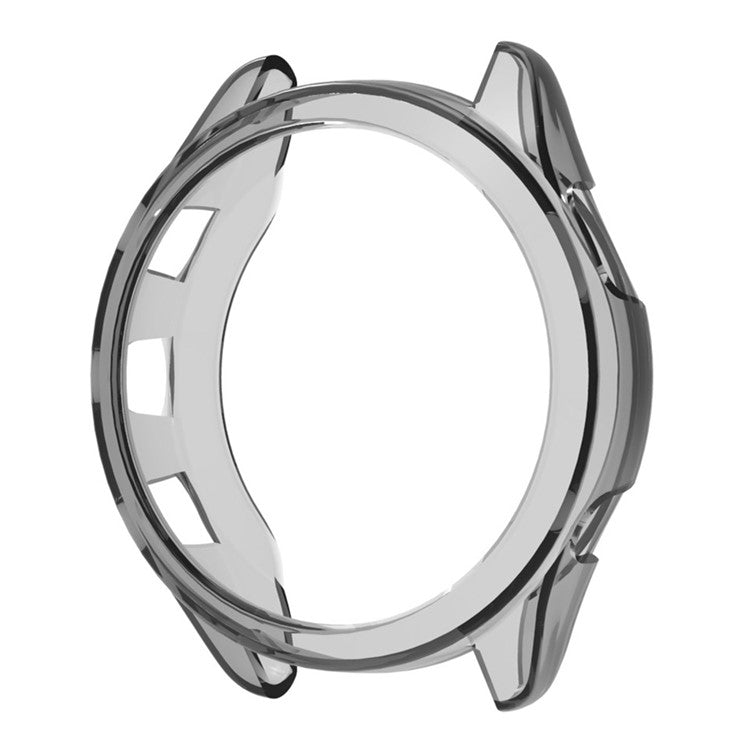 ENKAY HAT PRINCE for Garmin Forerunner 265S Anti-drop Watch Case Transparent TPU Protective Frame Cover - Black