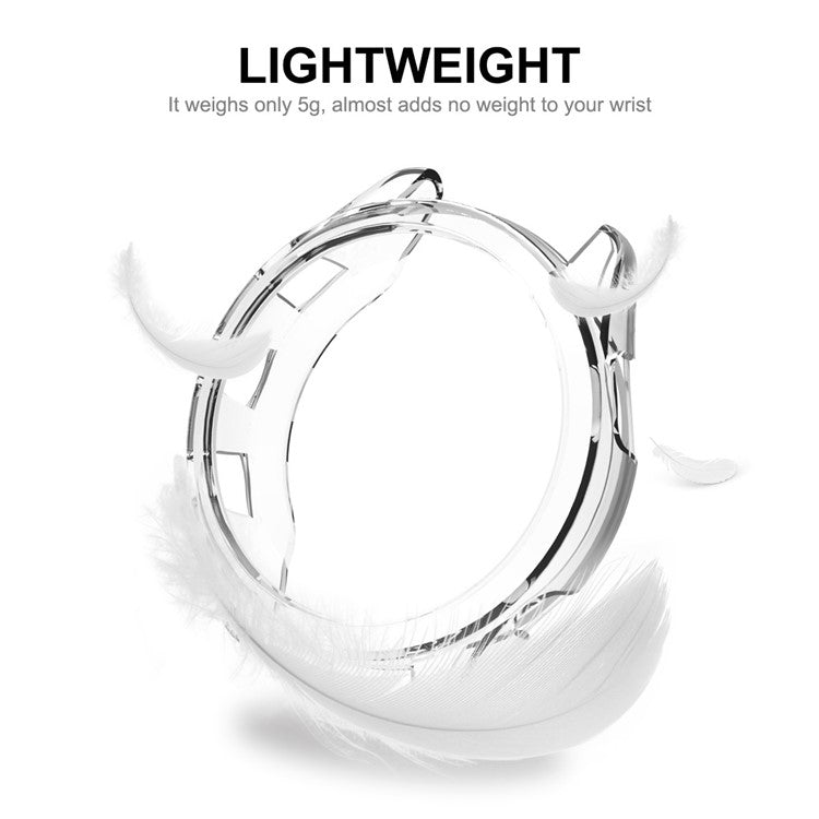 ENKAY HAT PRINCE for Garmin Forerunner 265S Anti-drop Watch Case Transparent TPU Protective Frame Cover - Black