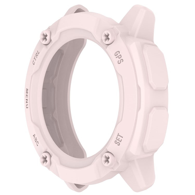 Anti-Fall TPU Hollow Cover for Garmin Instinct 2X Quick Release Sports Watch Case Cover - Light Pink