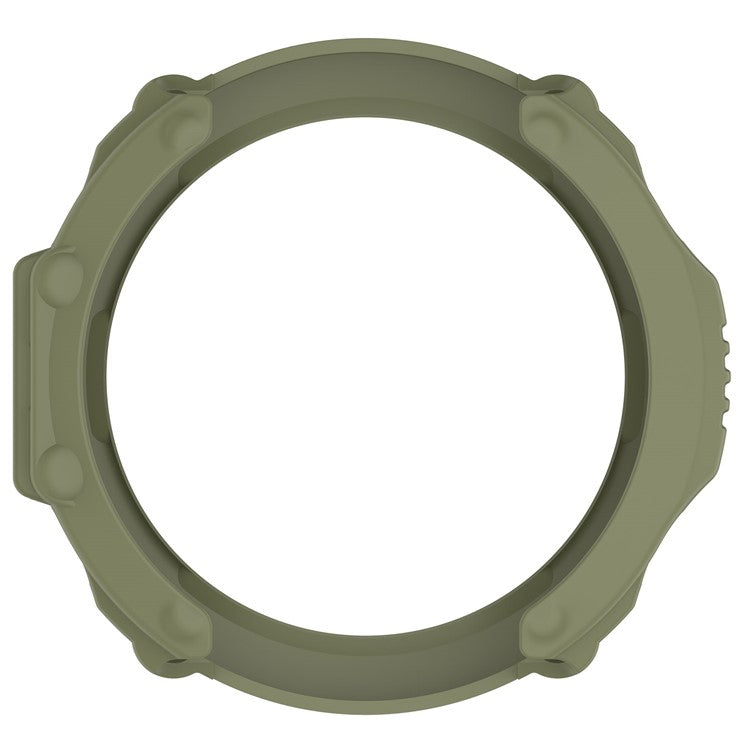 Anti-Scratch Watch Housing Case for Amazfit T-Rex Ultra A2142 TPU Cover Quick Release Hollow Case - Jungle Green