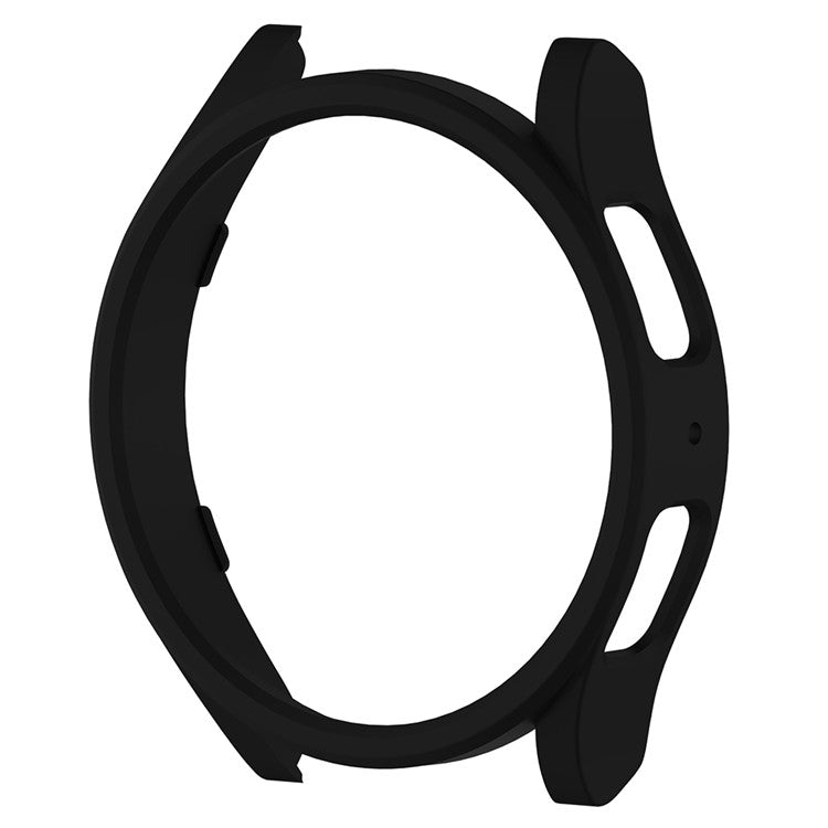 For Samsung Galaxy Watch6 Classic 47mm Rubberized PC Watch Case Ultra-Thin Protective Shell Frame - Black
