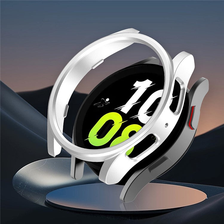 For Samsung Galaxy Watch6 40mm Hard PC Watch Case Rubberized Protective Cover Frame - Bright Rose Gold