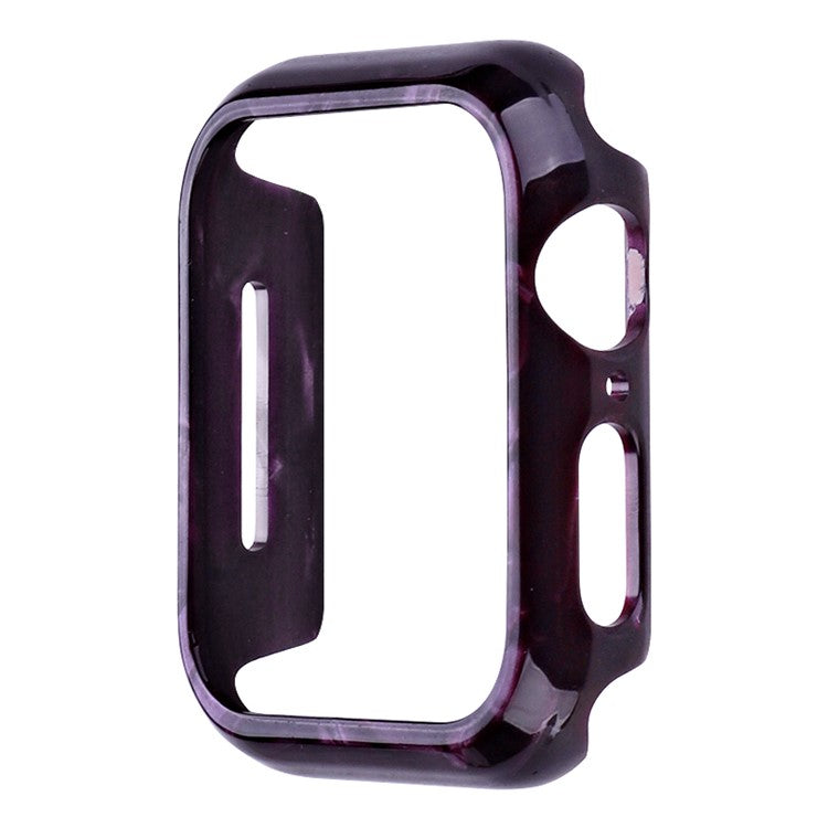 For Apple Watch Series 4 / 5 / 6 / SE / SE (2022) 44mm Quick Release Pattern Watch Case Sports Watch Resin Case Cover - Purple