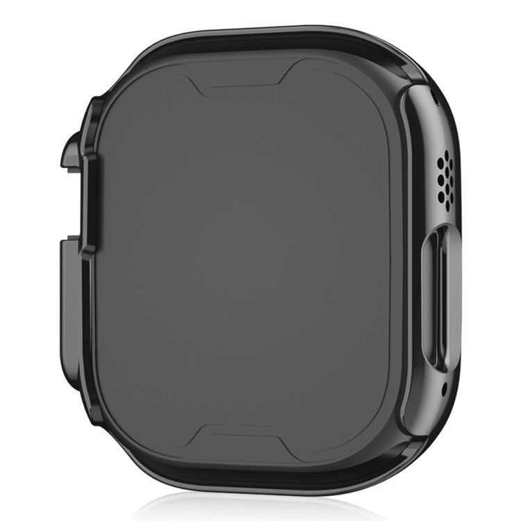 For Apple Watch Ultra 2 49mm / Ultra 49mm Hollow PC Watch Frame Cover Dual-Row Rhinestone Decor Smartwatch Case - Black