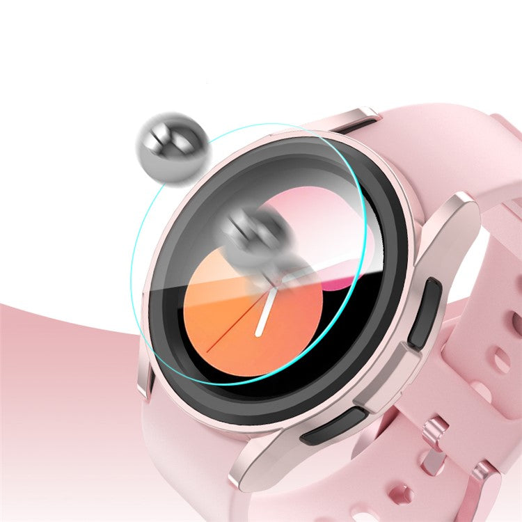 For Samsung Galaxy Watch6 40mm Anti-collision PC Hollow Protective Frame Matte Watch Case - Rose Gold