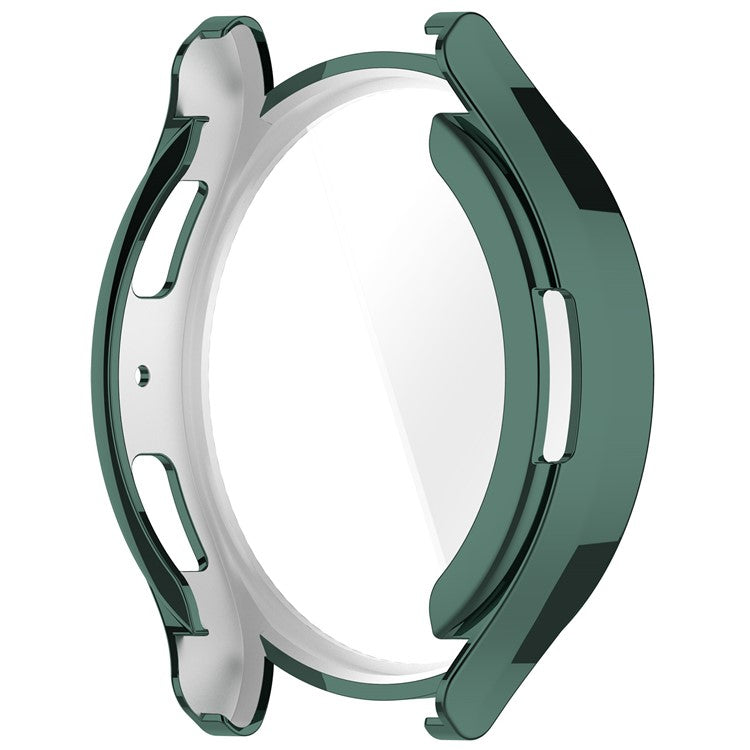 For Samsung Galaxy Watch6 44mm Full Coverage Electroplating Watch Protector TPU Watch Case - Green
