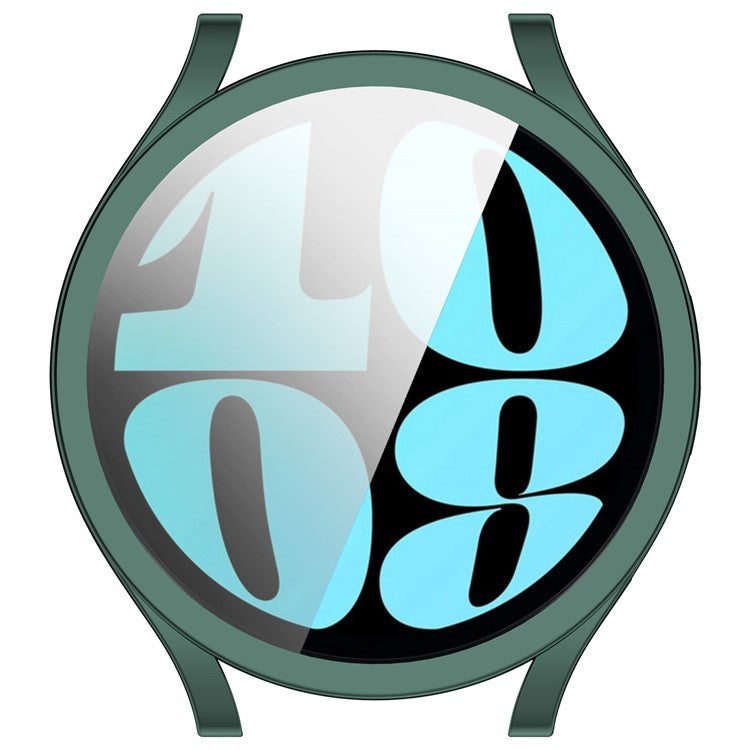 For Samsung Galaxy Watch6 44mm Full Coverage Electroplating Watch Protector TPU Watch Case - Green