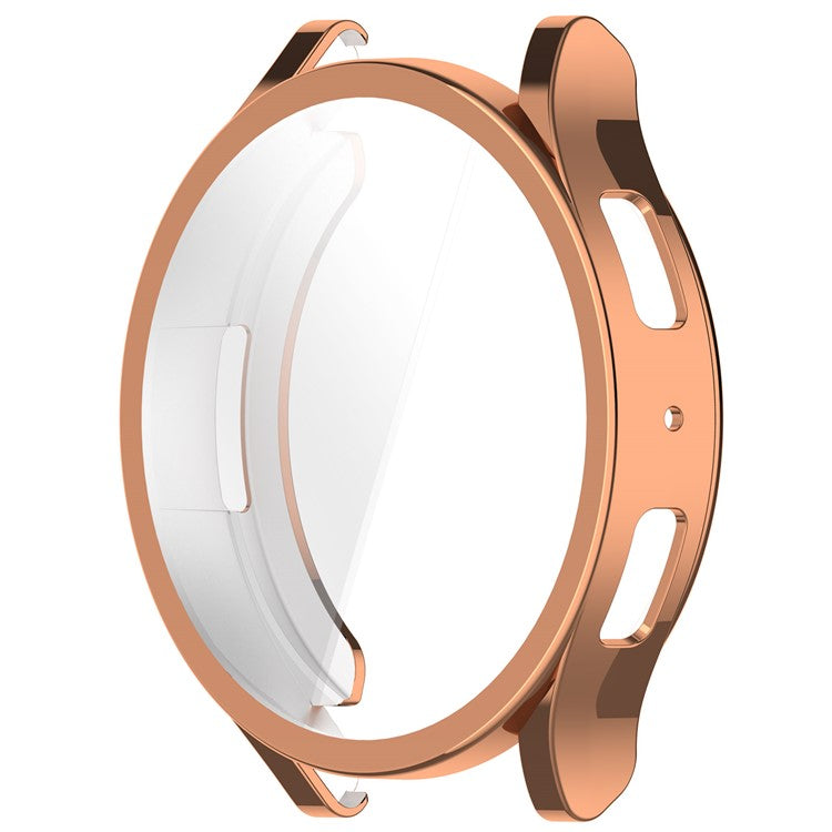 For Samsung Galaxy Watch6 40mm Electroplating Watch Protector Full Coverage TPU Watch Case - Rose Gold
