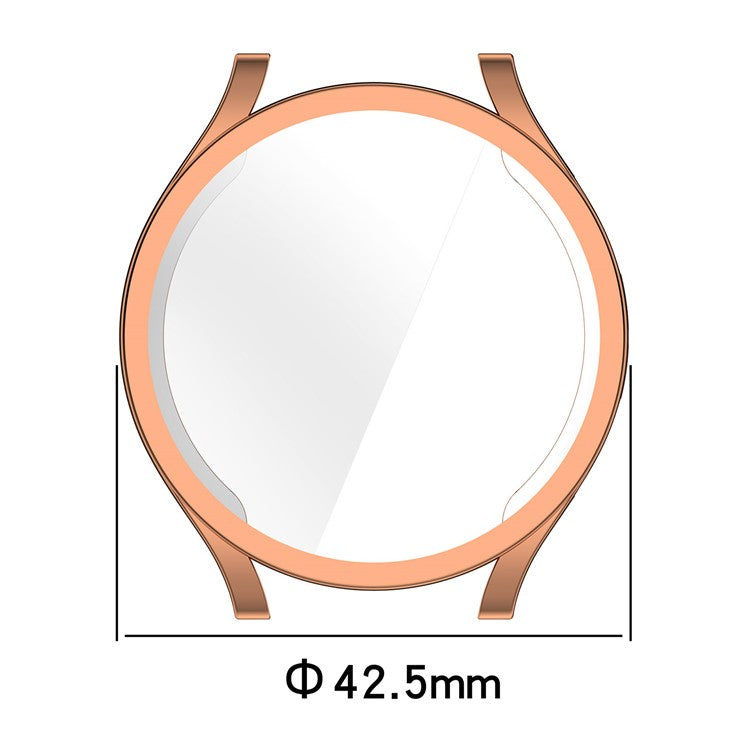 For Samsung Galaxy Watch6 40mm Electroplating Watch Protector Full Coverage TPU Watch Case - Transparent