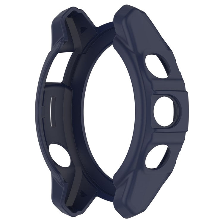For Garmin epix Pro (Gen 2) 42mm / Fenix 7S Pro / 7S 42mm Half Wrapped Protective Case Soft TPU Hollow Watch Cover Frame - Midnight Blue